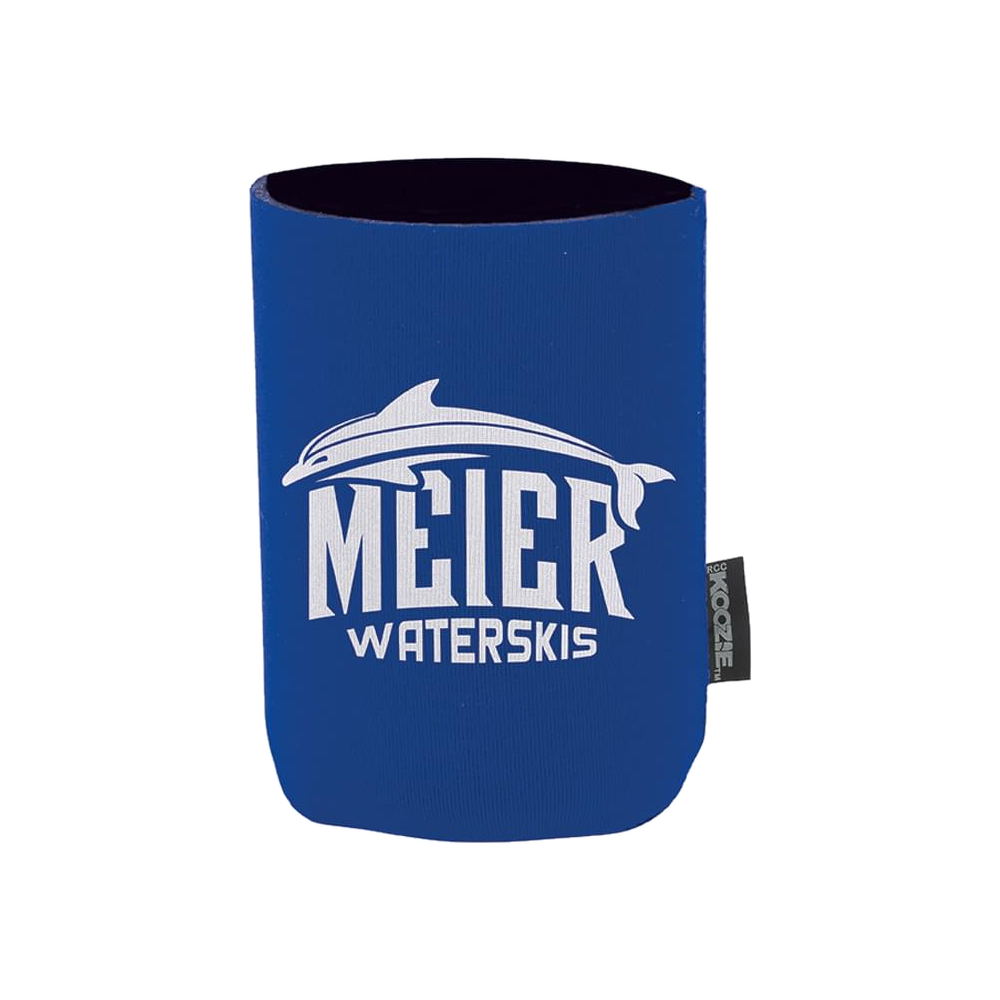 Royal blue Koozie bottle and can cooler with a built-in opener