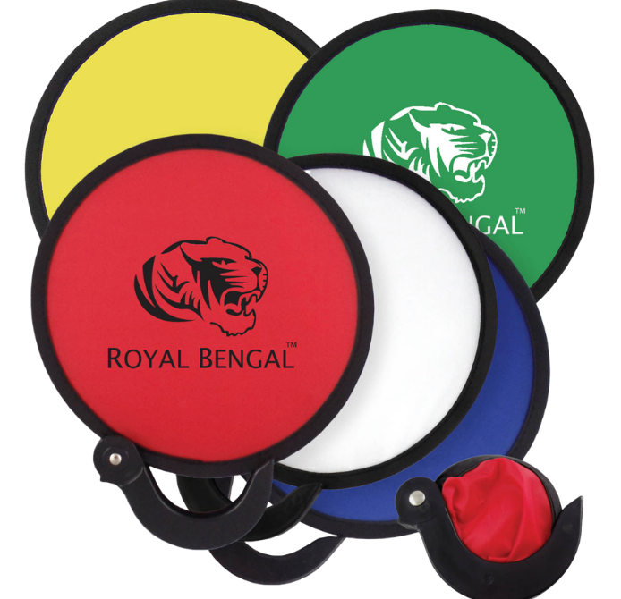 Custom round foldable nylon hand fan